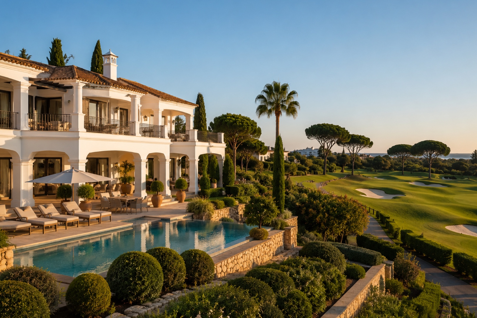 Villa de luxo em Vilamoura com piscina e campo de golfe — conformidade de arrendamento de férias para proprietários britânicos
